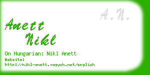 anett nikl business card